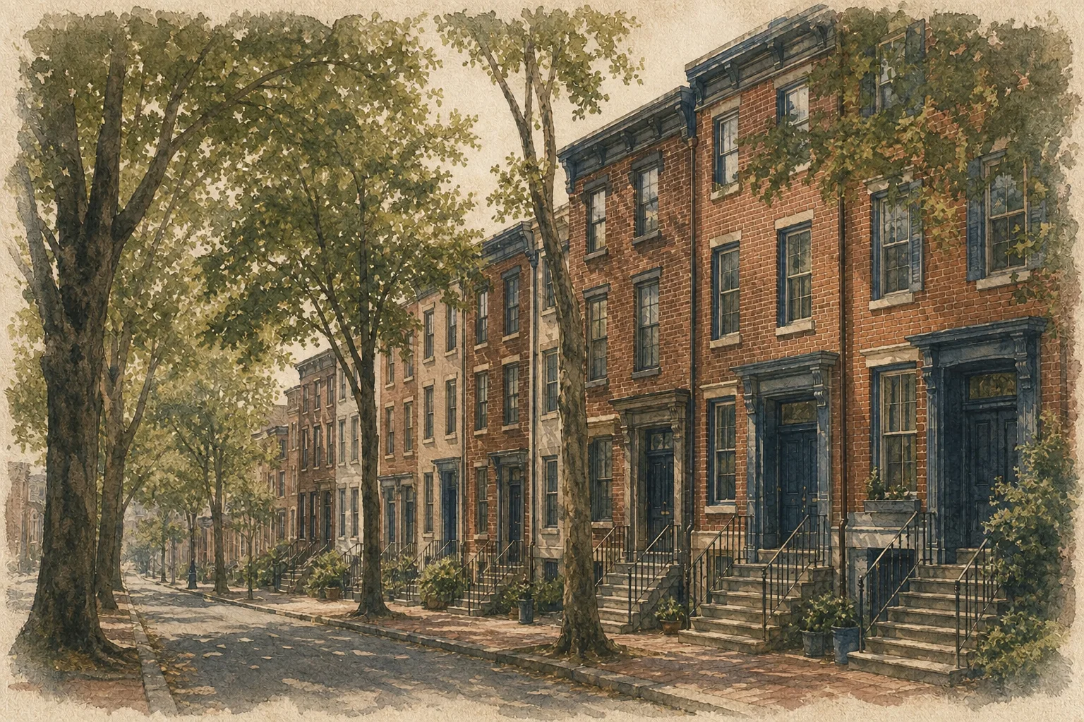An illustration of Allegheny West, Philadelphia
