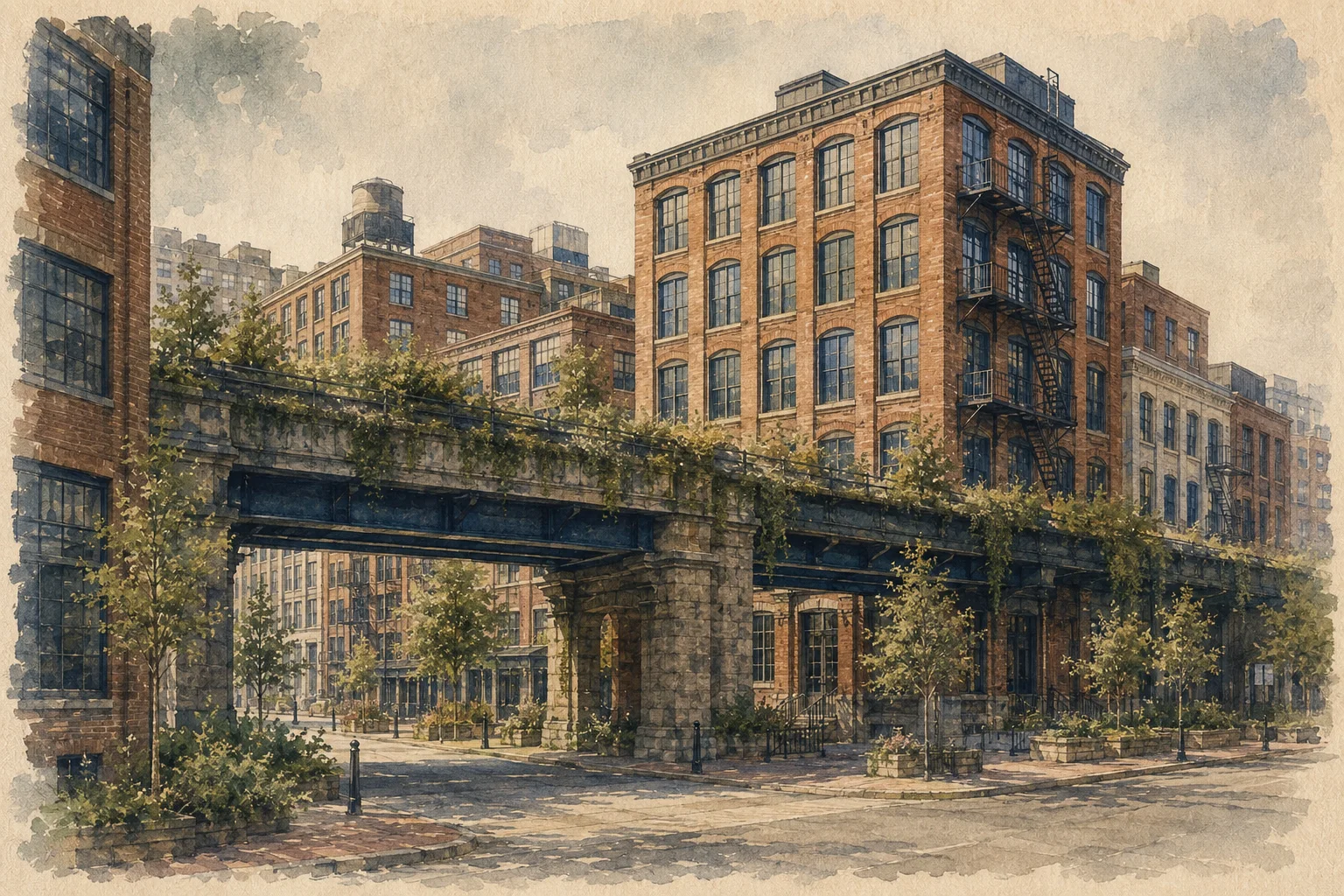 An illustration of Callowhill, Philadelphia