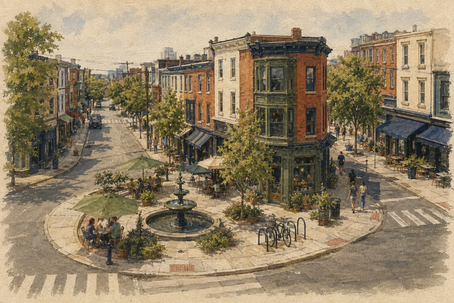 An illustration of East Passyunk, Philadelphia