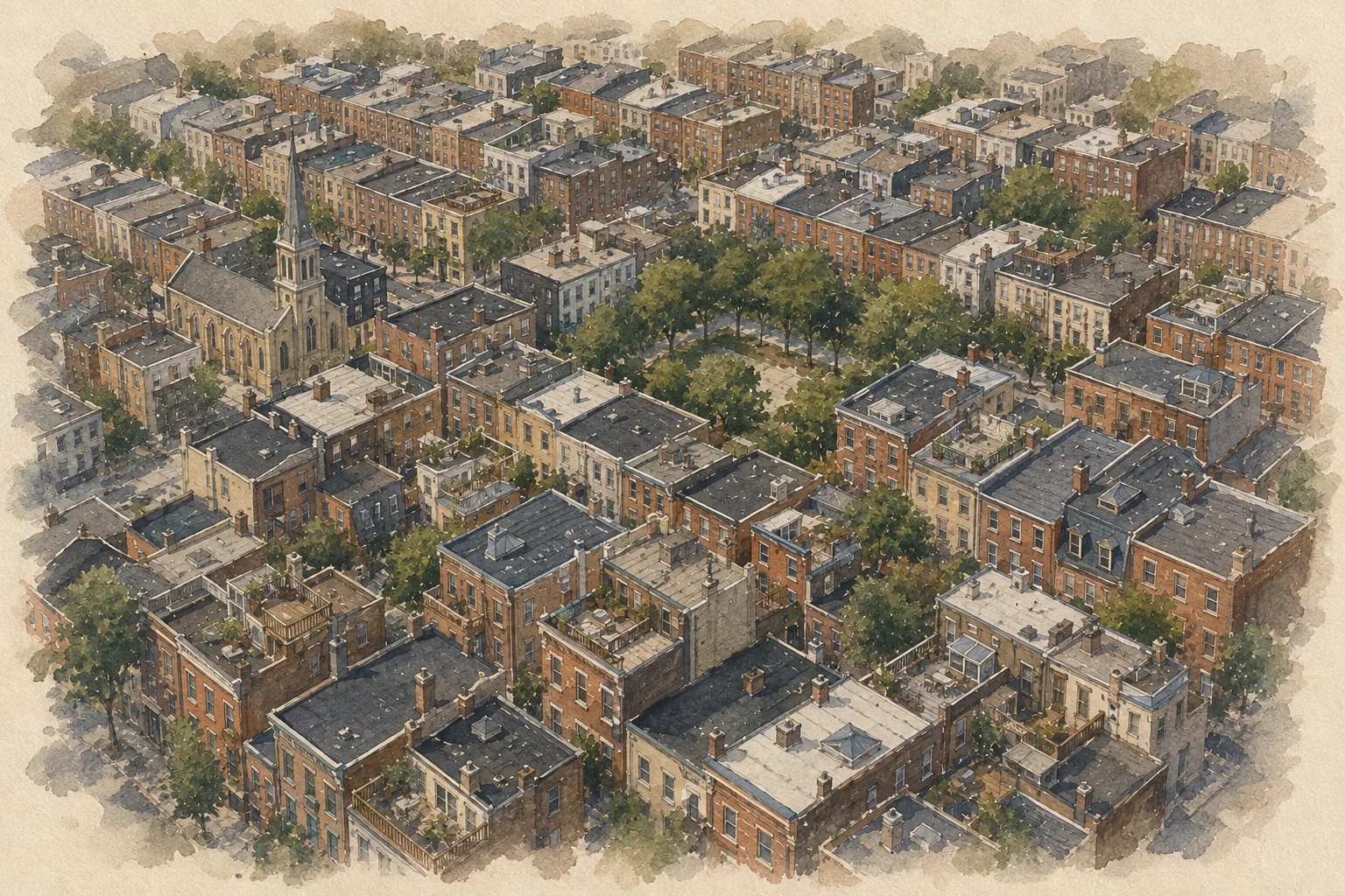 An illustration of Philadelphia Neighborhoods, Philadelphia