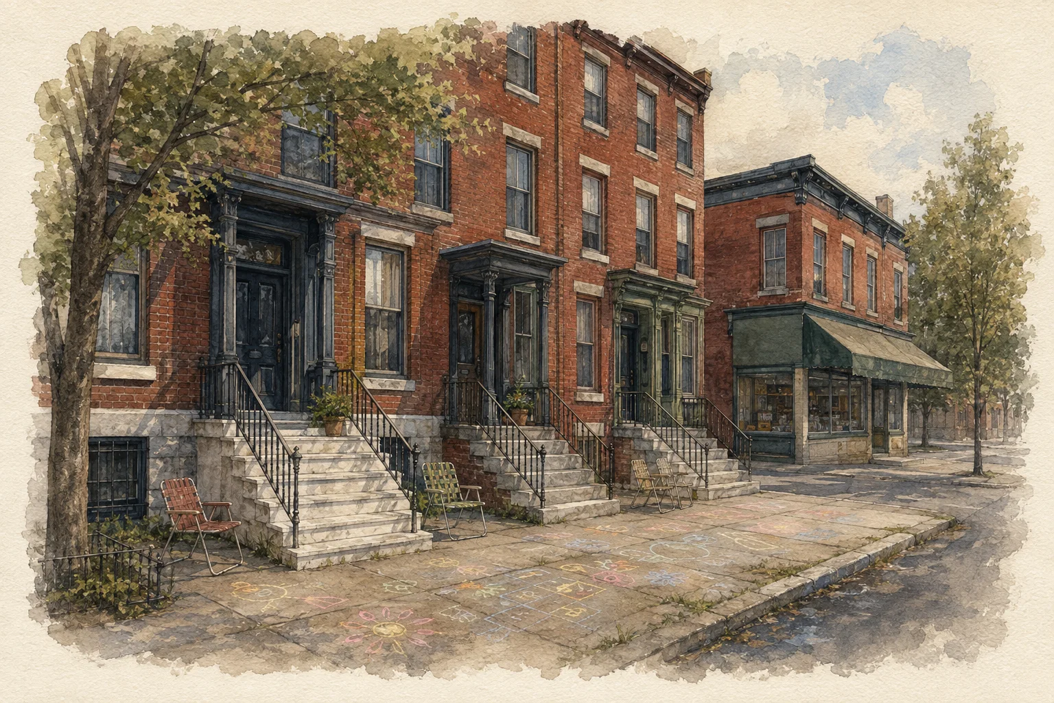 An illustration of North Philadelphia, Philadelphia