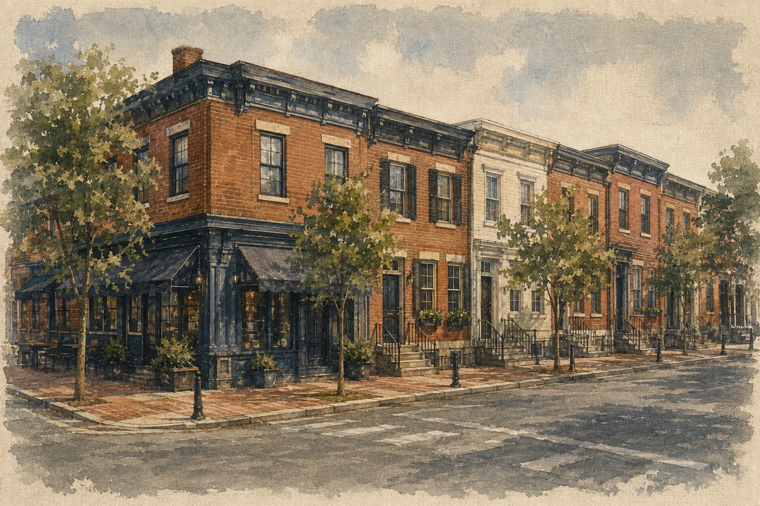 An illustration of Passyunk Square, Philadelphia