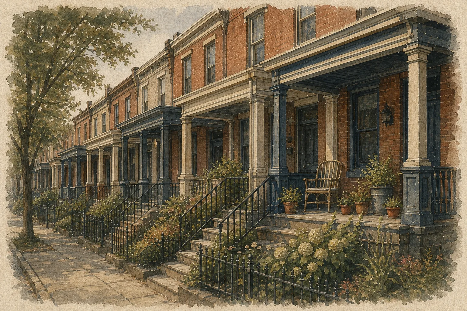 An illustration of Southwest Philadelphia, Philadelphia
