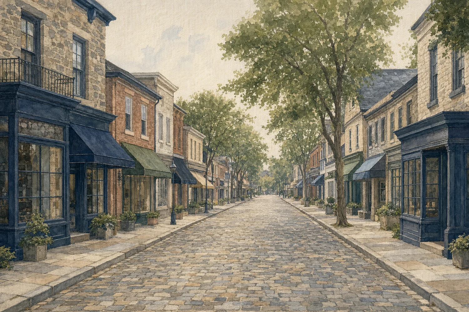 An illustration of Chestnut Hill, Philadelphia