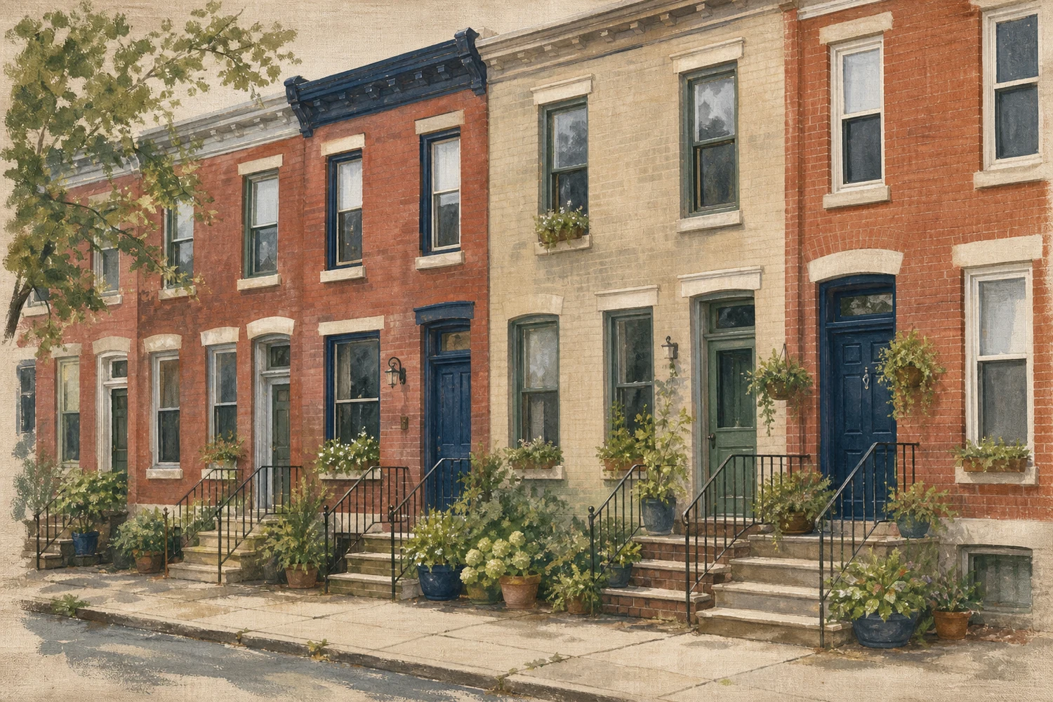 An illustration of East Passyunk, Philadelphia