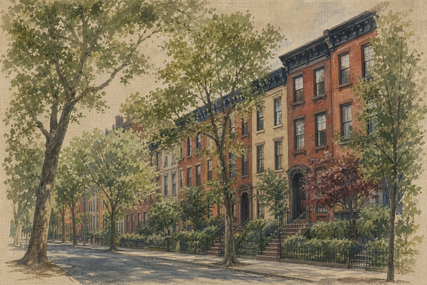 An illustration of Fairmount, Philadelphia