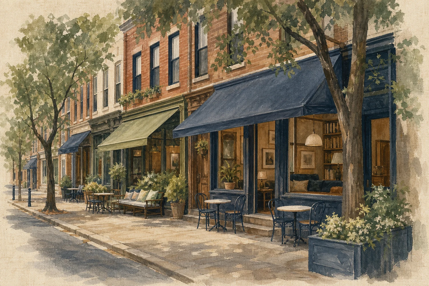 An illustration of Fairmount, Philadelphia