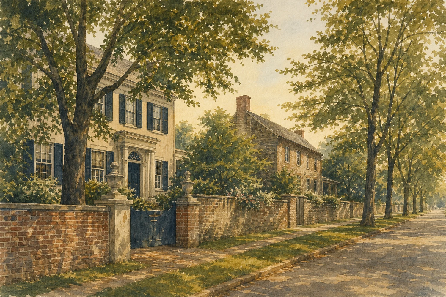 An illustration of Germantown, Philadelphia