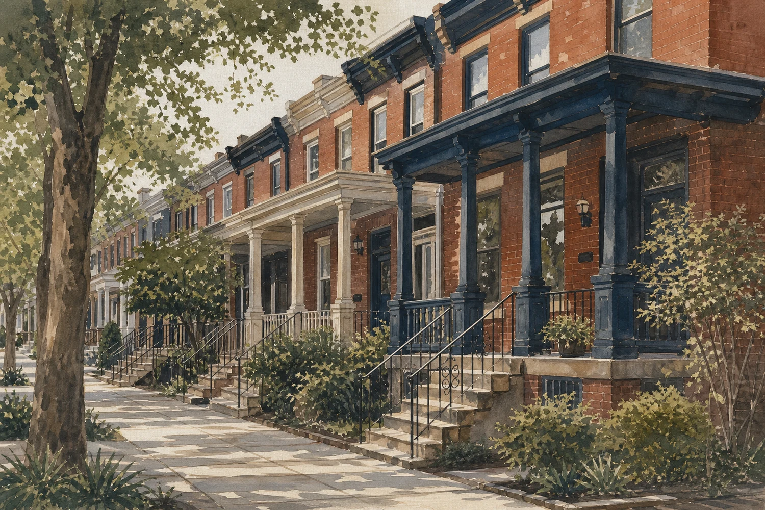 An illustration of Pennsport, Philadelphia