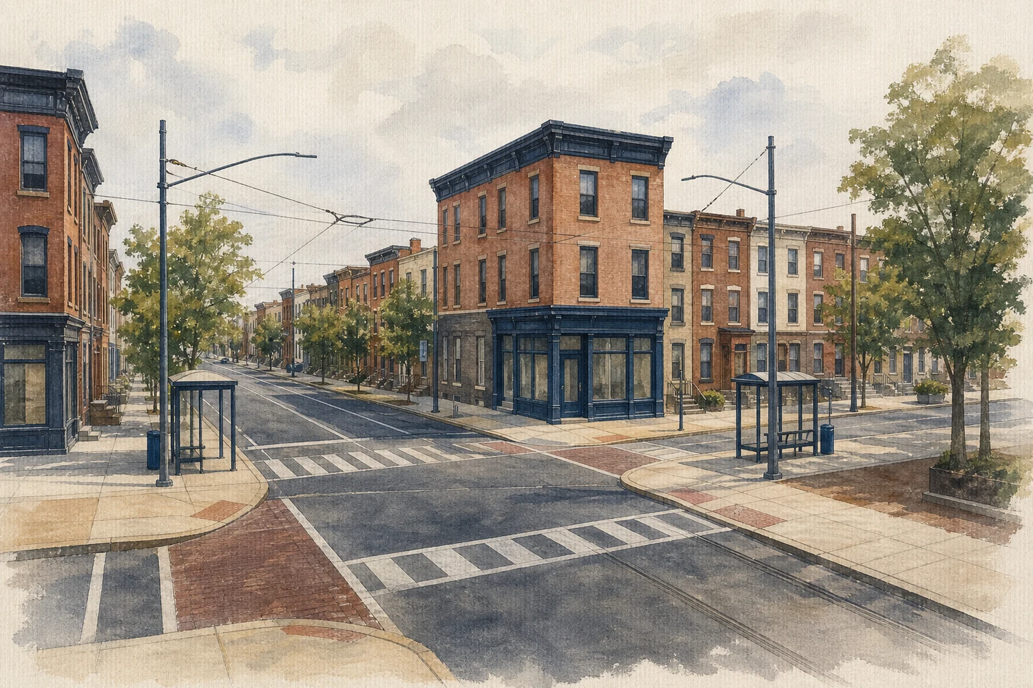 An illustration of Point Breeze, Philadelphia